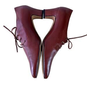 Yanko Shoes Women's 10M Vintage Leather Lace Up Heels